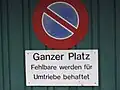 Ein Schild in Basel in der Schweiz