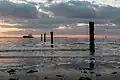Abends am Weststrand der deutschen Insel Norderney, an der Nordsee