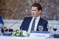 Der ehemalige Bundeskanzler Sebastian Kurz bei einem Treffen der Volksparteien in Brüssel