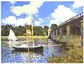 Die Straßenbrücke in Argenteuil, gemalt von Monet