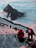 Bergsteiger am Mount Rainier in den USA