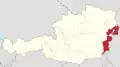 Das Burgenland liegt ganz im Osten von Österreich, an der Grenze zu Ungarn.