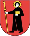Das Wappen mit dem Heiligen Fridolin