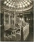 Ein Fahrstuhl in der Mauretania, dem Schwesternschiff der Lusitania