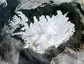 So sieht Island im Winter aus – fotografiert von einem Satelliten.
