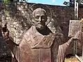 Eine Statue von Nikolaus bei der alten Kirche von Myra. Der Ort in der Türkei heißt heute Demre.