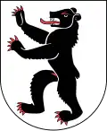 Das Wappen von Appenzell Innerrhoden mit dem Bären.