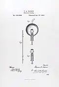 Im Jahr 1880: Edison erhielt das Patent für diese Glühlampe.