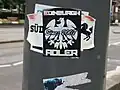 Ein Aufkleber von Eintracht-Fans aus Schottland