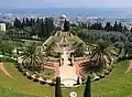 Diese gepflegte Gartenanlage in Haifa gehört zum Zentrum der Bahai-Religion.