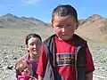 Eine mongolische Mutter mit ihrem Kind