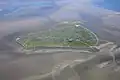 Die Hallig Süderoog bei Ebbe