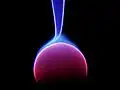 Der Energie-Bogen bei einer Plasma-Lampe