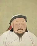 Eine chinesische Zeichnung, wie Kublai Khan ausgesehen hat