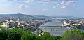 Ein Blick auf die Donau bei Budapest