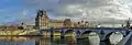 Der Louvre, davor sieht man die Pont Royal, eine Brücke über die Seine.