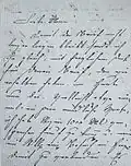 Von Hand, wie diesen Brief, schrieb sie auch ihre Bücher.
