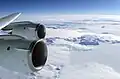 Flug über die Antarktis.