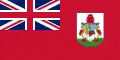 Die Flagge von Bermuda enthält wie viele britische Überseegebiete eine kleine Version der britischen Flagge.