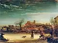 Eine Landschaft im Winter, gemalt im Jahr 1646