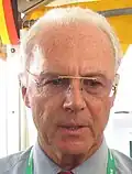 Franz Beckenbauer, als er etwa 60 Jahre alt war