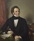 Schubert in Öl gemalt