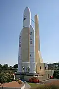 Die Raketen-Abschussrampe „Ariane 5“ der ESA