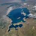 Ein Weltraumfoto aus dem Jahr 1985: der Aralsee von Norden nach Süden