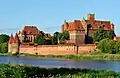 Die Marienburg aus dem Mittelalter, bei der Stadt, die heute Malbork heißt
