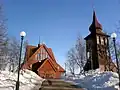 Eine Kirche in Kiruna