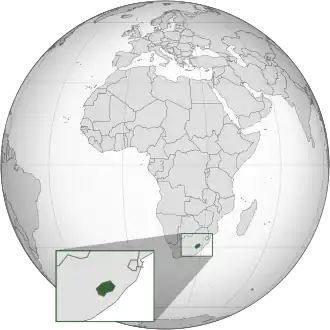 Lesotho (orthographic projection with inset).svg