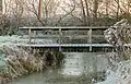 Frost an einer Brücke in den Niederlanden