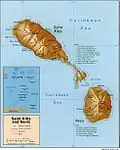 Der Staat hat seinen Namen von den beiden Inseln St. Kitts und Nevis.