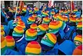 Als die EZB ihr neues Gebäude erhalten hat, haben diese Menschen gegen die Banken demonstriert.