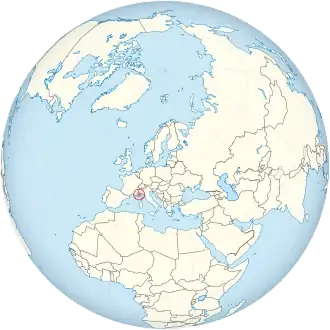 Monaco on the globe (Europe centered).svg