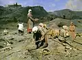 Im Jahr 1892: Frauen in der Ukraine sammeln Kohle in der Nähe einer Mine.