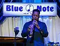 Ravi Coltrane mit einem Sopransaxophon
