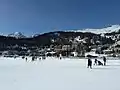 Der See von St. Moritz friert jeden Winter zu.