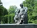 Eine Bronze-Statue von Chopin