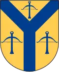 Die Gemeinde Emmaboda in Schweden trägt drei Armbrüste im Wappen.