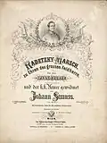 So sah im Jahr 1848 das Titelblatt für die Noten des Radetzky-Marschs aus.