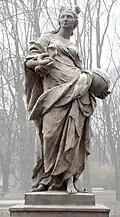 In einem Garten in Warschau: Diese Statue wurde der Intelligenz gewidmet.