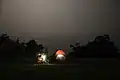 Camping mit dem Zelt in der Natur