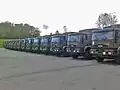 Lastwagen aus dem Wagenpark der Schweizer Armee
