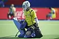 Ein Hockey-Torwart