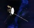 Voyager 1 heißt eine amerikanische Raumsonde. Sie hat unser Sonnensystem längst verlassen.