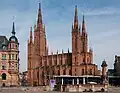Die Marktkirche, eine evangelische Kirche, ist so groß wie ein Dom.