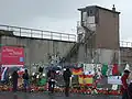 An dieser Stelle starben viele Menschen im Gedränge.