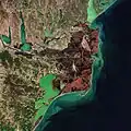 Das Delta aus dem Weltraum gesehen