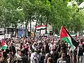 Eine Demonstration in Paris: Diese Leute sind gegen einen Vormarsch der israelischen Armee im Jahr 2014.